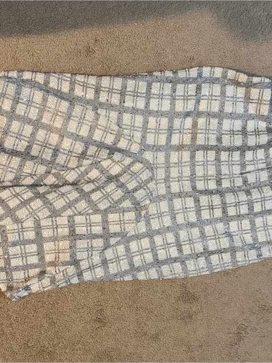 New York & Company x Eva Mendes - 2 piece Silver tweed skirt & shirt